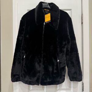 Alberto Nardoni Black Fur Coat Size Large